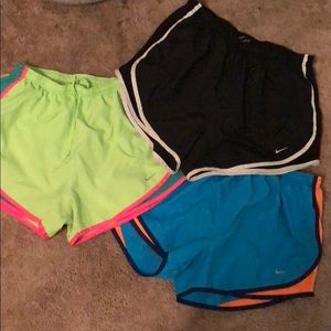 3 pair of Nike running shorts